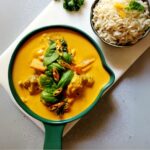 curry de légumes et raïta de courgette faible en fodmap.